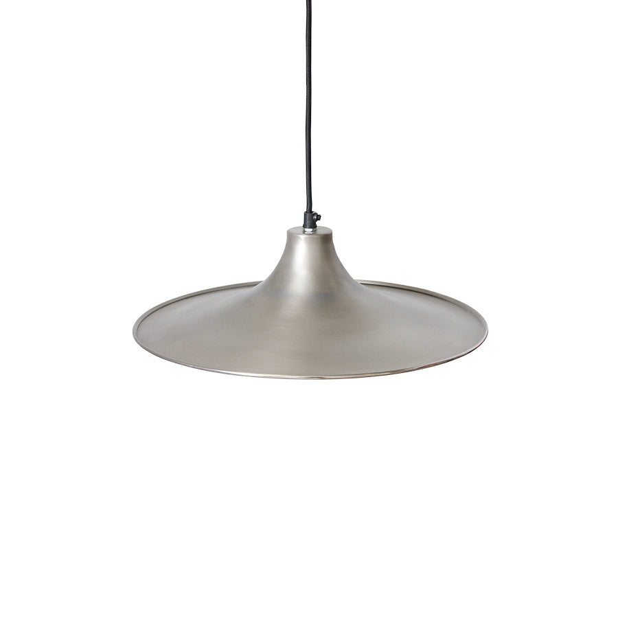 Pavilion Pendant Lamp in Silver by HKLIVING – Wide Sculptural Industrial Pendant Light