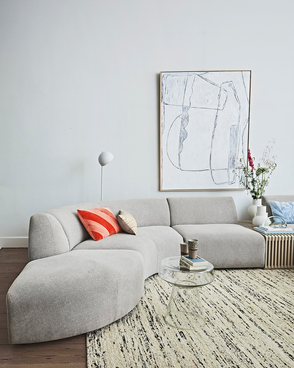 Jax Couch Element, Hocker Footstool, Sneak Grey, HKLIVING
