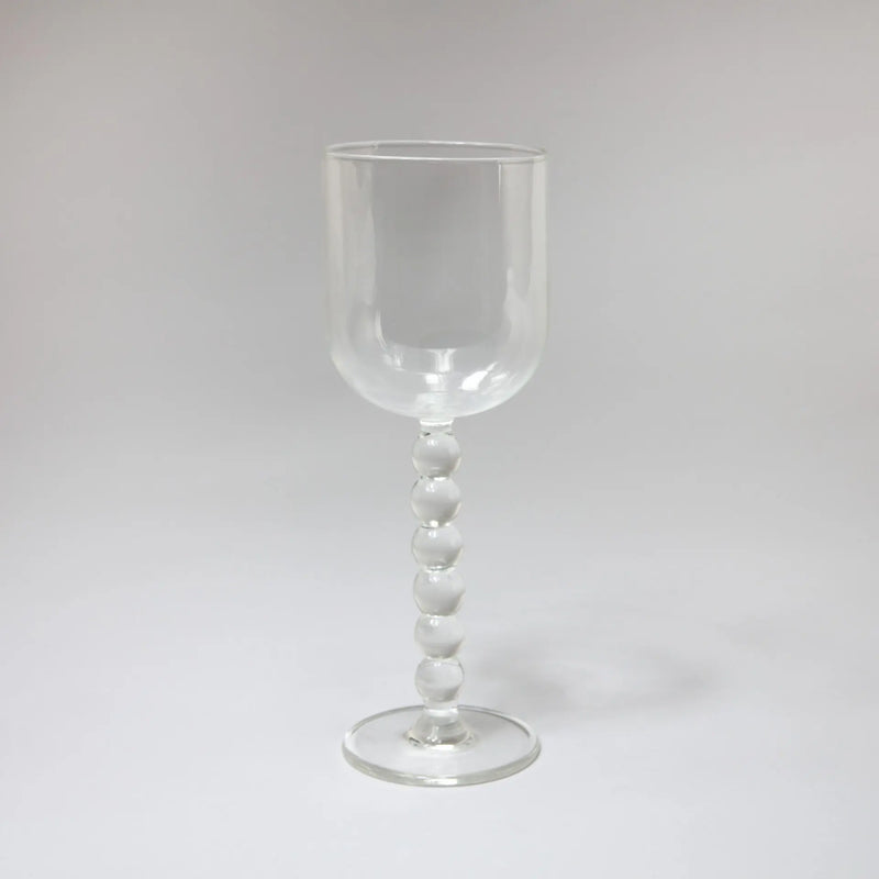Luna clear wine glass with a bubble stem by Olsson & Jensen