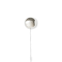 HKLIVING polished chrome orb wall lamp on white background