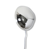Side view of HKLIVING polished chrome orb wall lamp showing dome profile on white background