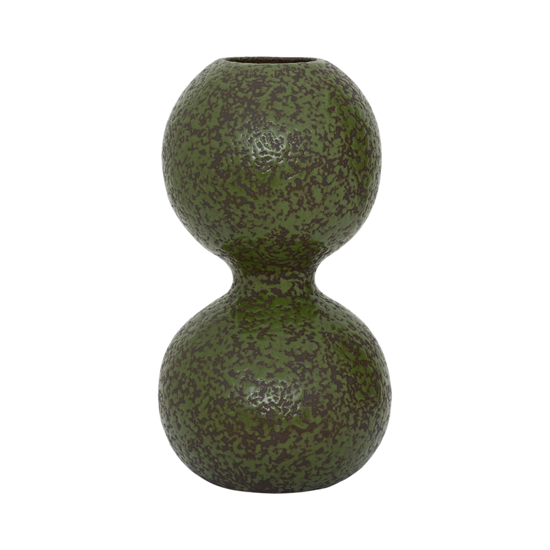 Mio double-sphere vase in textured moss green by Urban Nature Culture
