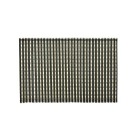 black and natural woven bamboo placemat in 50x33 size
