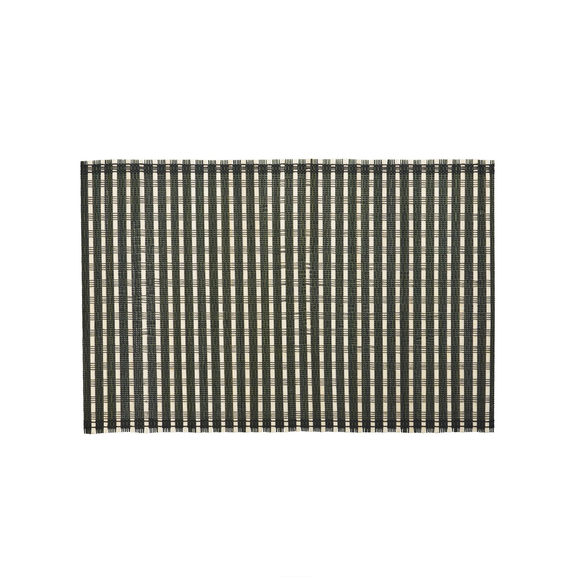 black and natural woven bamboo placemat in 50x33 size

