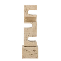 Modern sculptural decor piece with natural stone texture