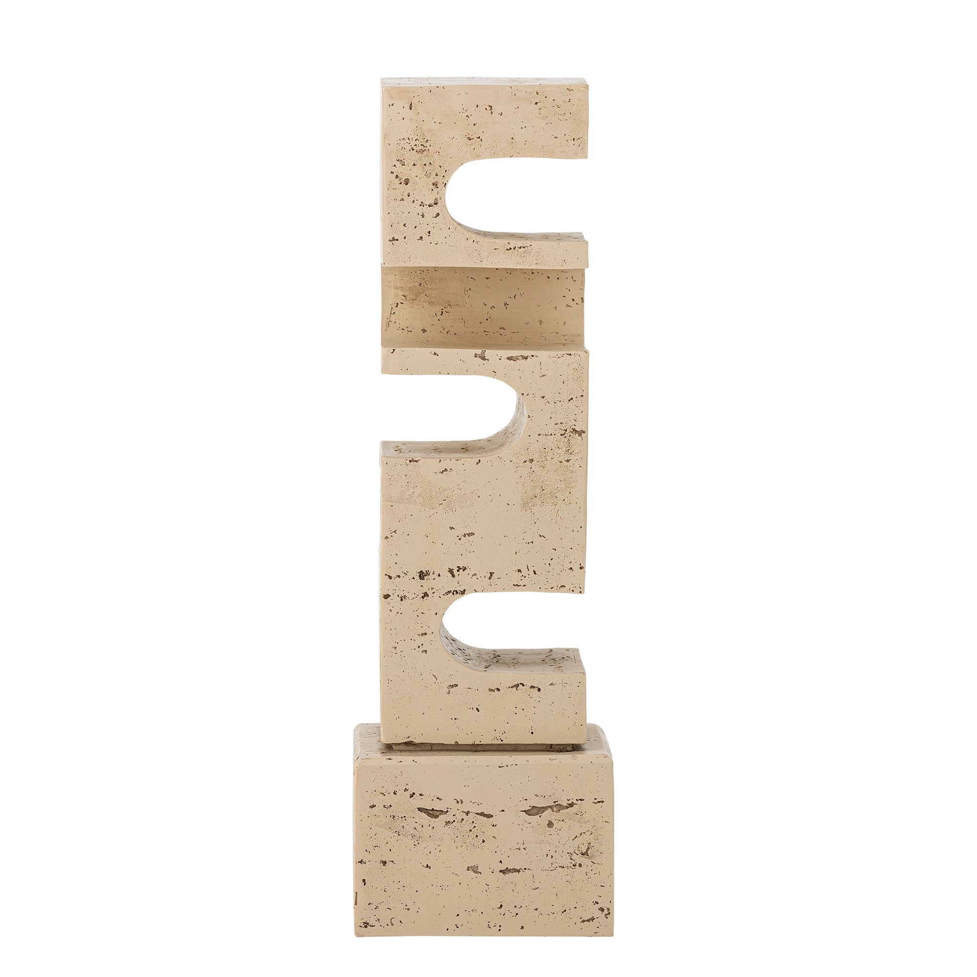 Modern sculptural decor piece with natural stone texture