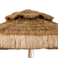 Raffia Patio Umbrella 300cm – Natural Parasol by HKLIVING