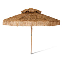 Raffia Patio Umbrella 300cm – Natural Parasol by HKLIVING