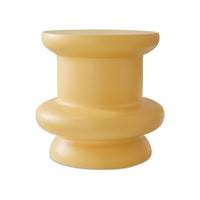 smooth not quite glossy honey coloured sofa table from hkliving
