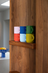 Mug Tube by &klevering in assorted colours of glossy stoneware