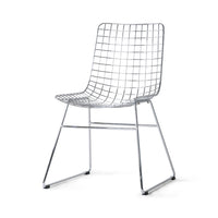 Silver Metal Wire Chair by HKLIVING