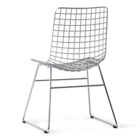 Silver Metal Wire Chair by HKLIVING