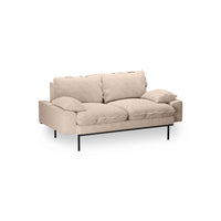 2-Seater Retro Sofa in Boucle Taupe by HKLIVING