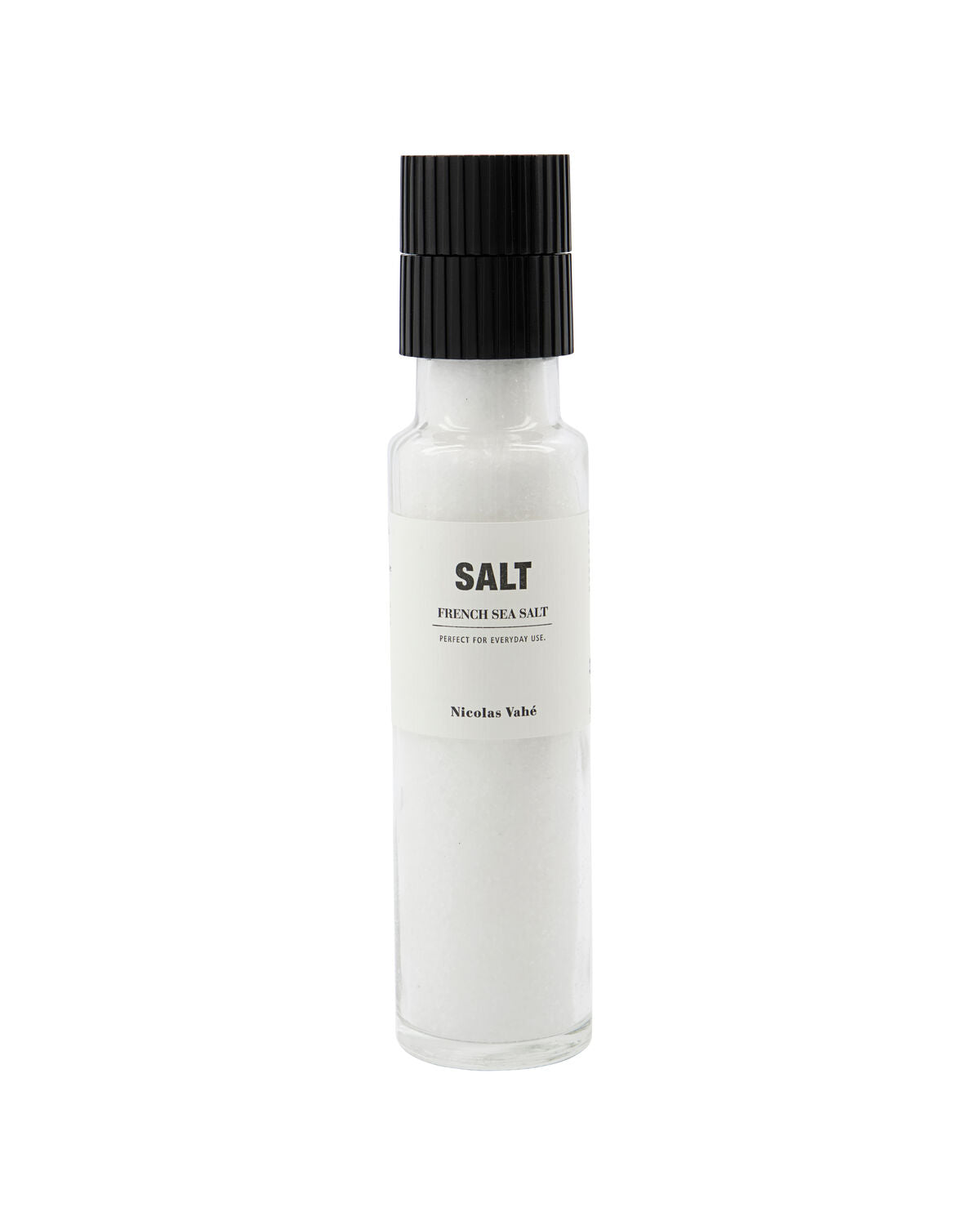Nicolas Vahé French sea salt grinder with black top, 335g