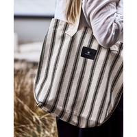 Scandinavian tote bag in off-white and brown, perfect for shopping