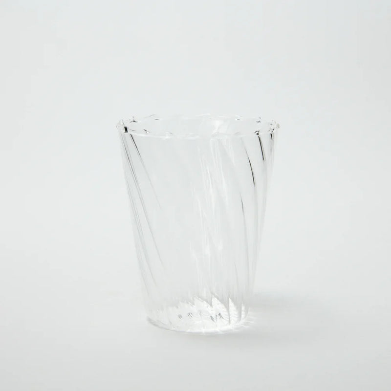 Othilia clear borosilicate glass with a swirling texture by Olsson & Jensen
