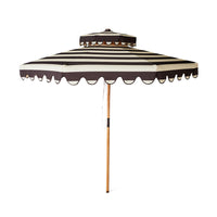 1950s Striped Patio Umbrella – Stracciatella Parasol by HKLIVING