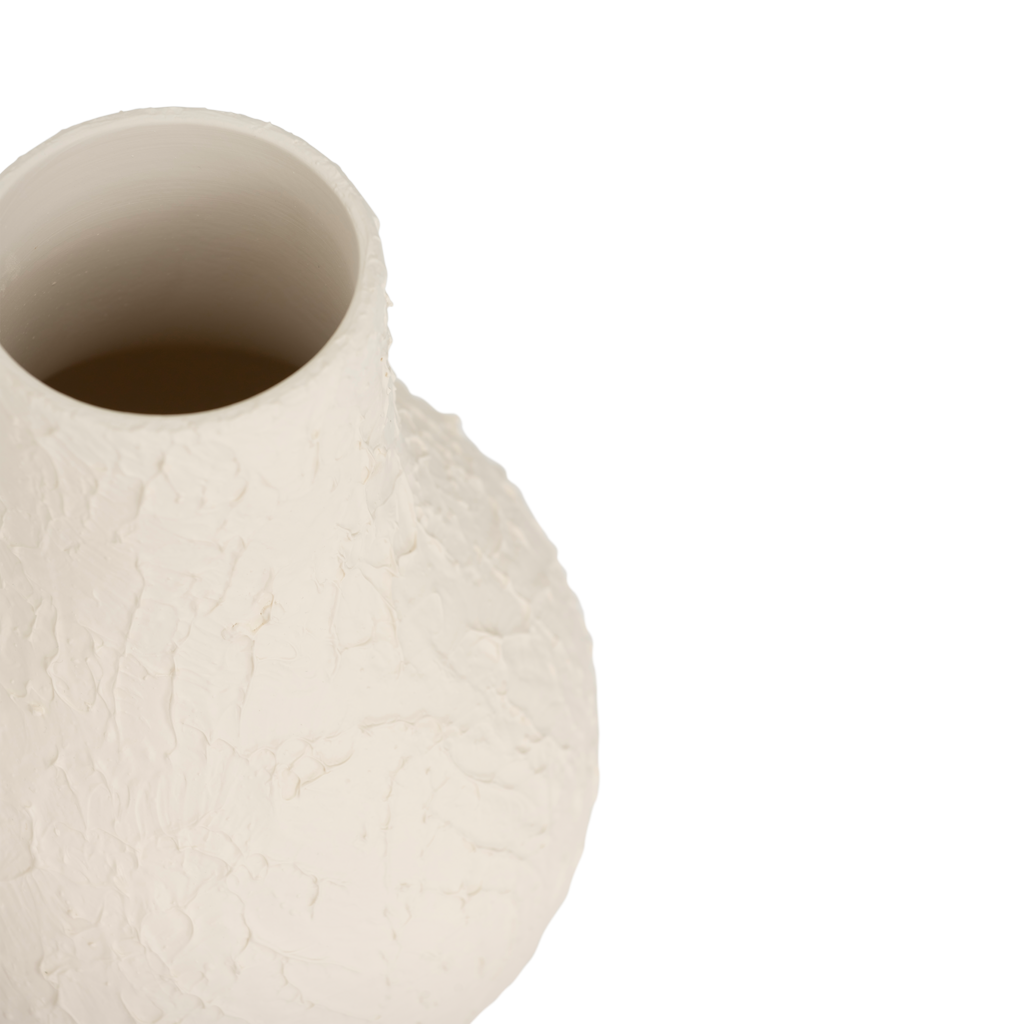 Close-up of the Risa vase's neck and textured surface