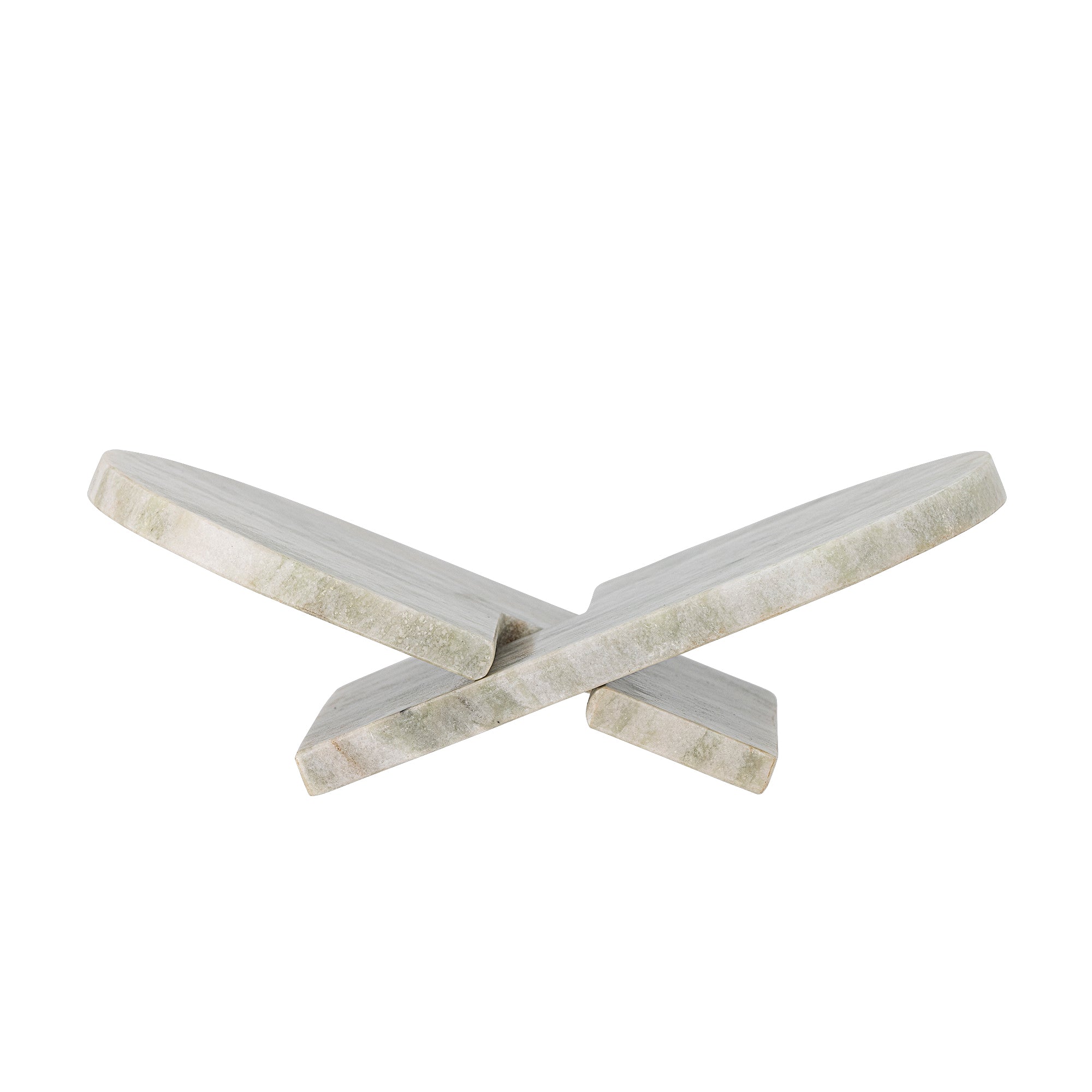 Unique veined marble home accessory combining sculpture and function