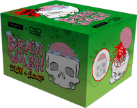 Seletti x Propaganda Brain Wash white soap dish and soap gift box.
