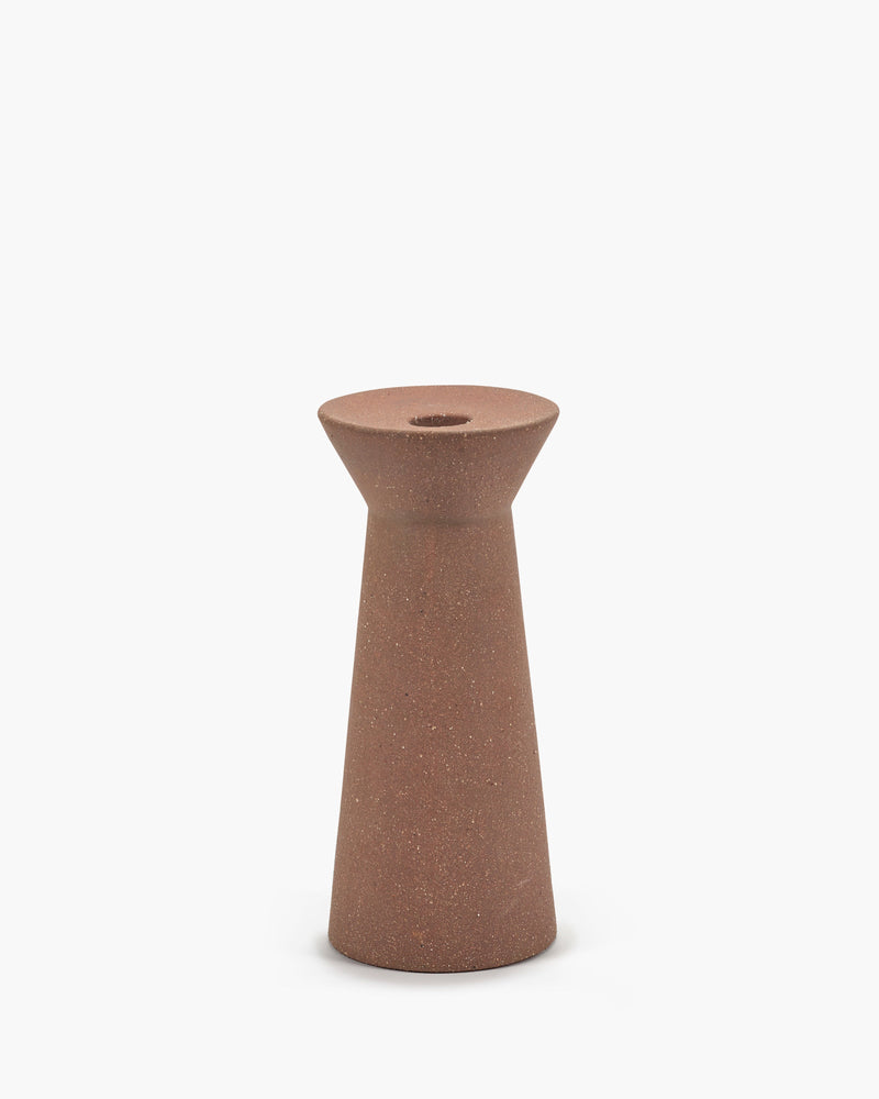 Marie-Ann large candle holder in red brown clay by Marie Michielssen for Serax
