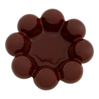 Sisko oxblood red bubble bowl seen from above