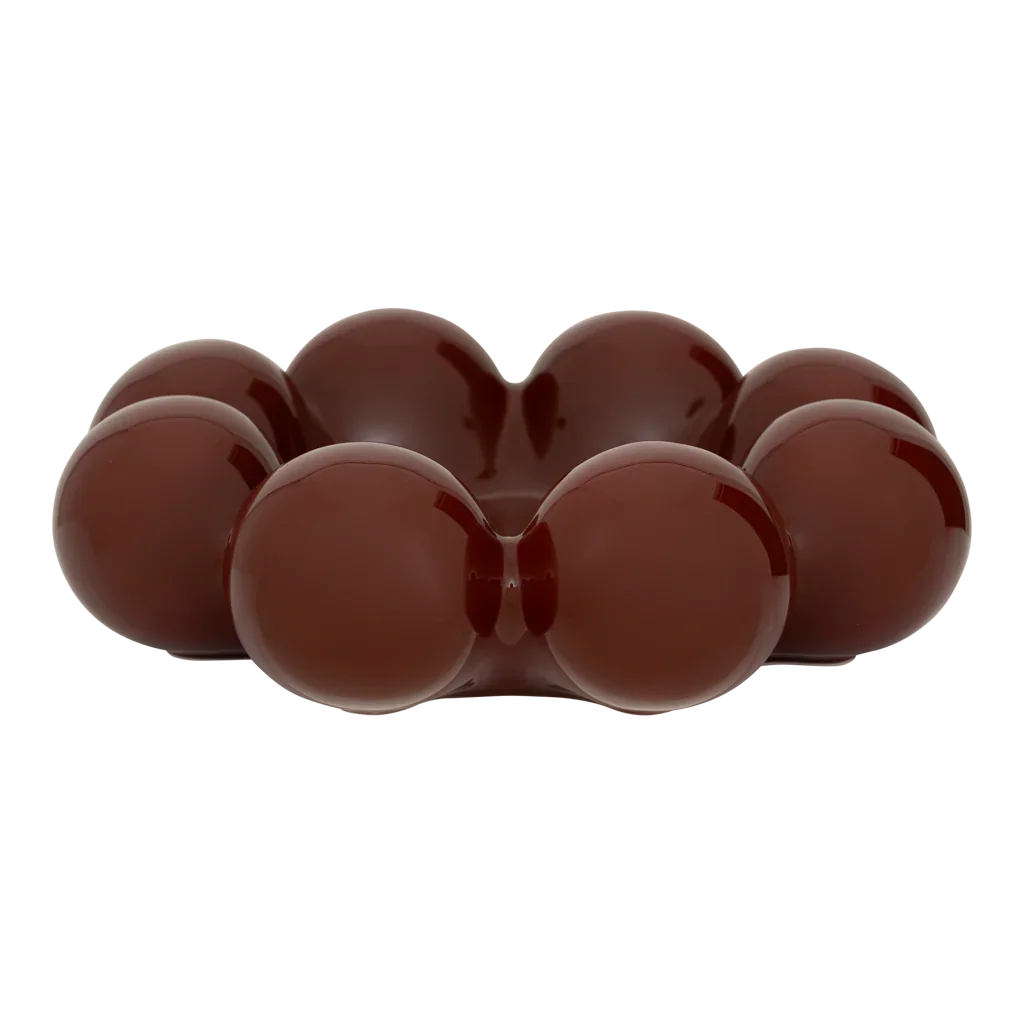 Sisko bubble bowl in glossy oxblood red by Urban Nature Culture