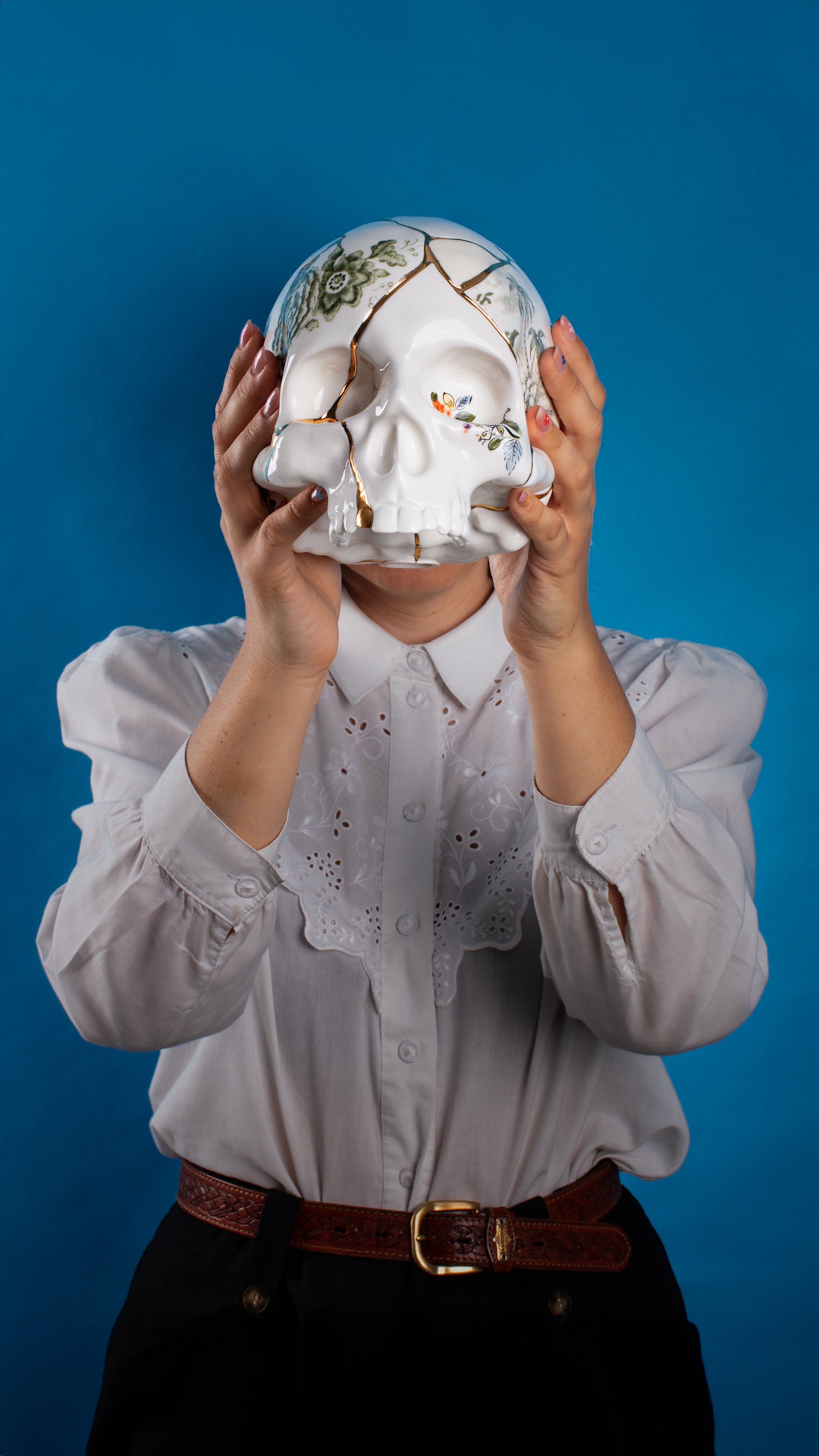 Seletti Kintsugi Skull by Marcantonio - Artful Imperfections