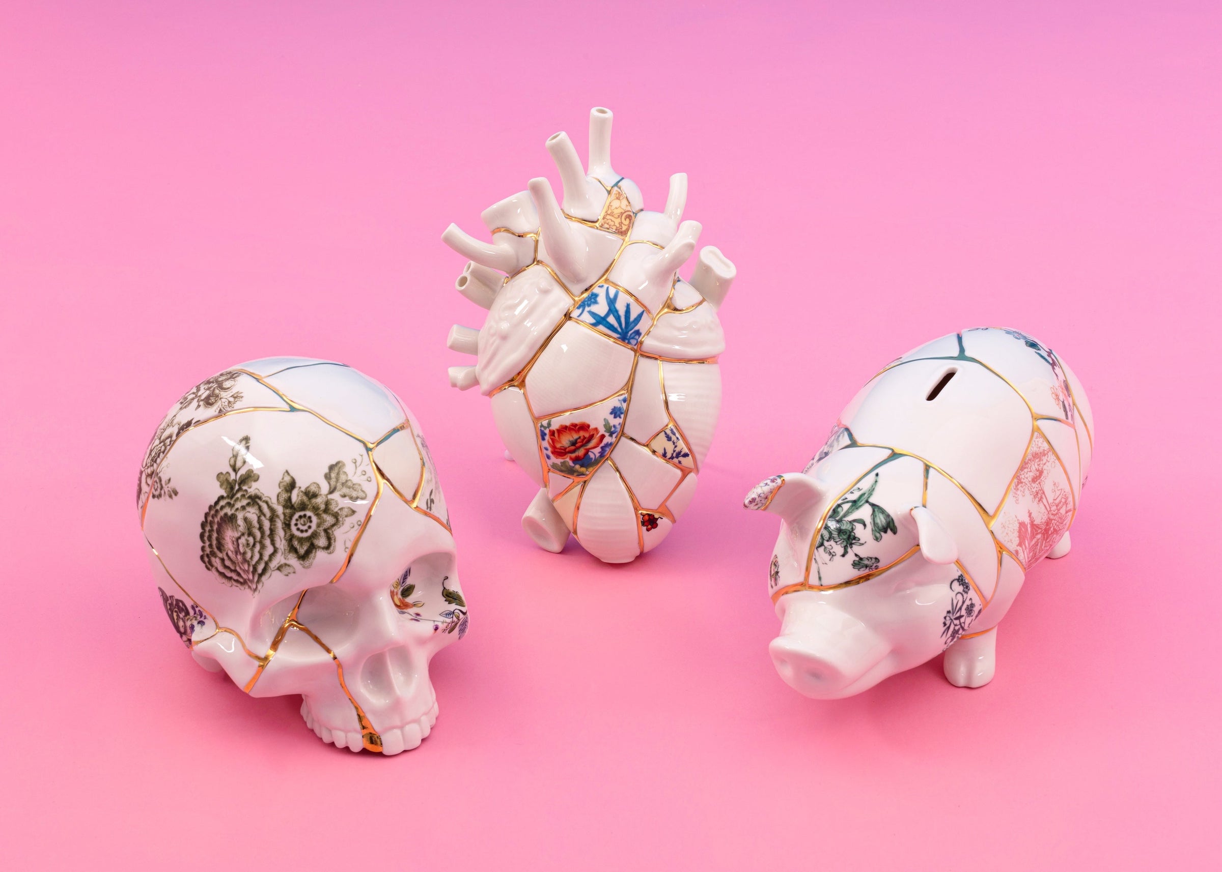 Seletti Kintsugi Skull by Marcantonio - Artful Imperfections
