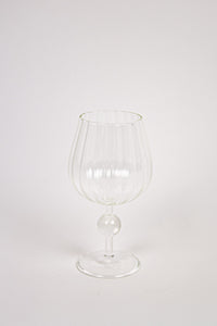 Skye clear fluted borosilicate wine glass by Olsson & Jensen