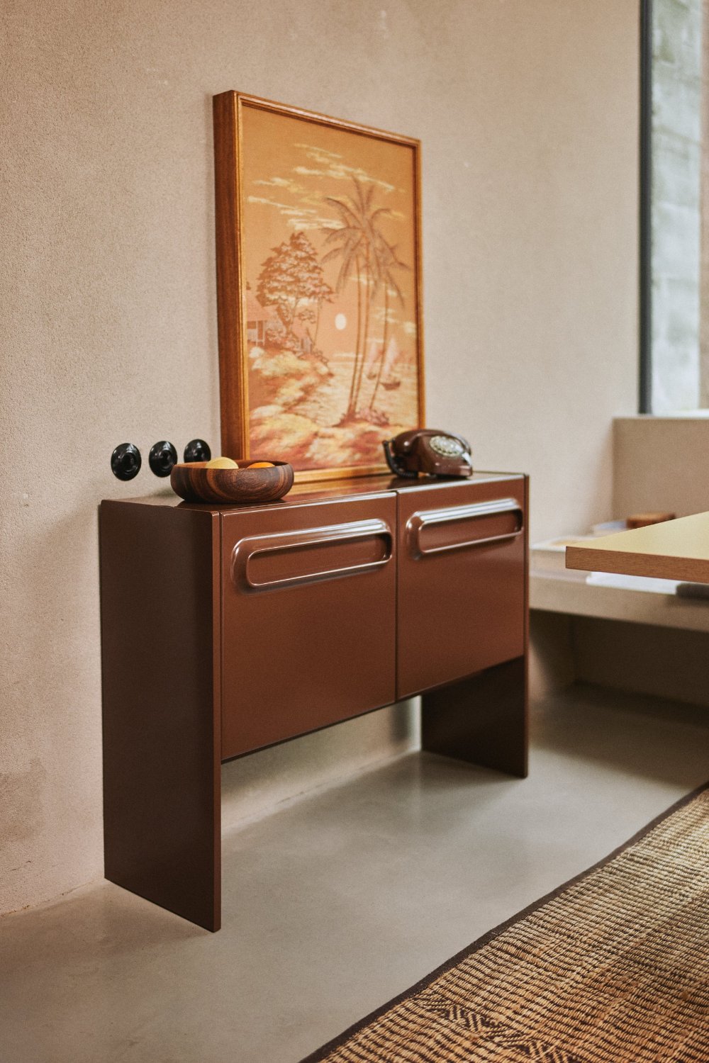 Space dresser small chocolate by hkliving with a sleek, modern design and rich brown finish in a modern retro setting