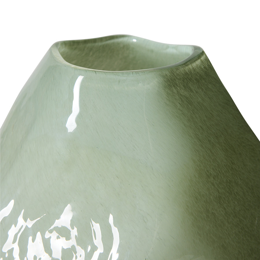 Close-up of faceted rim and surface detail on Nienke Sikkema for HKLIVING jade gemstone vase