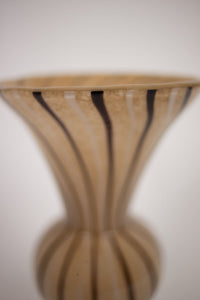Close-up of the wavy rim and stripes on the Stria vase by Olsson & Jensen