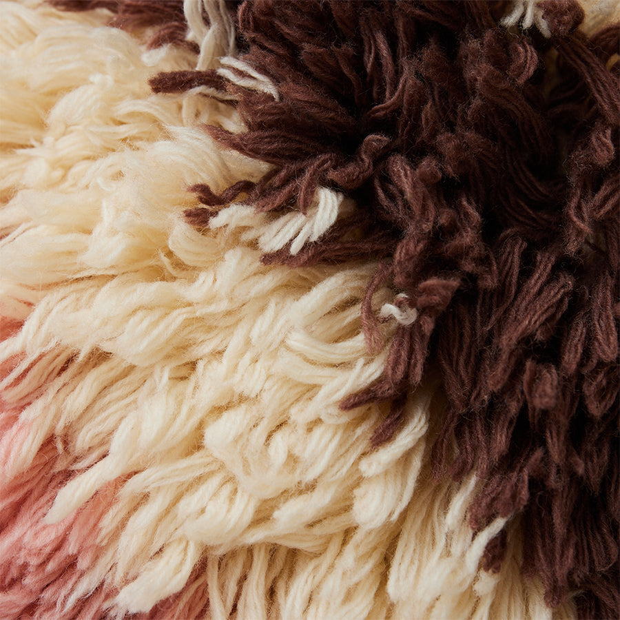 close-up of the fluffy striped fabric texture on HKLIVING cushion for a soft tactile finish that elevates everyday lounging 