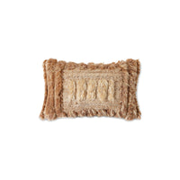 Natural Furry Cushion by HKLIVING - 40x25cm Wool & Cotton Blend