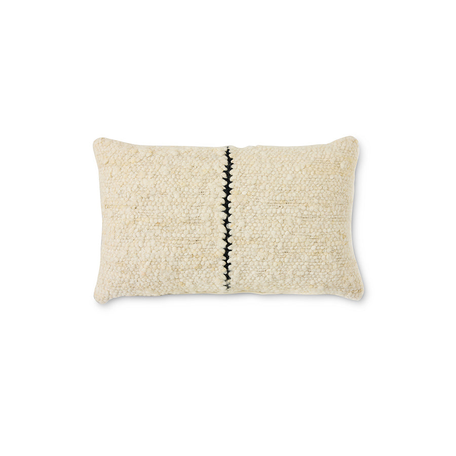 Natural Wool Striped Cushion by HKLIVING - 50x30cm Soft Wool & Cotton