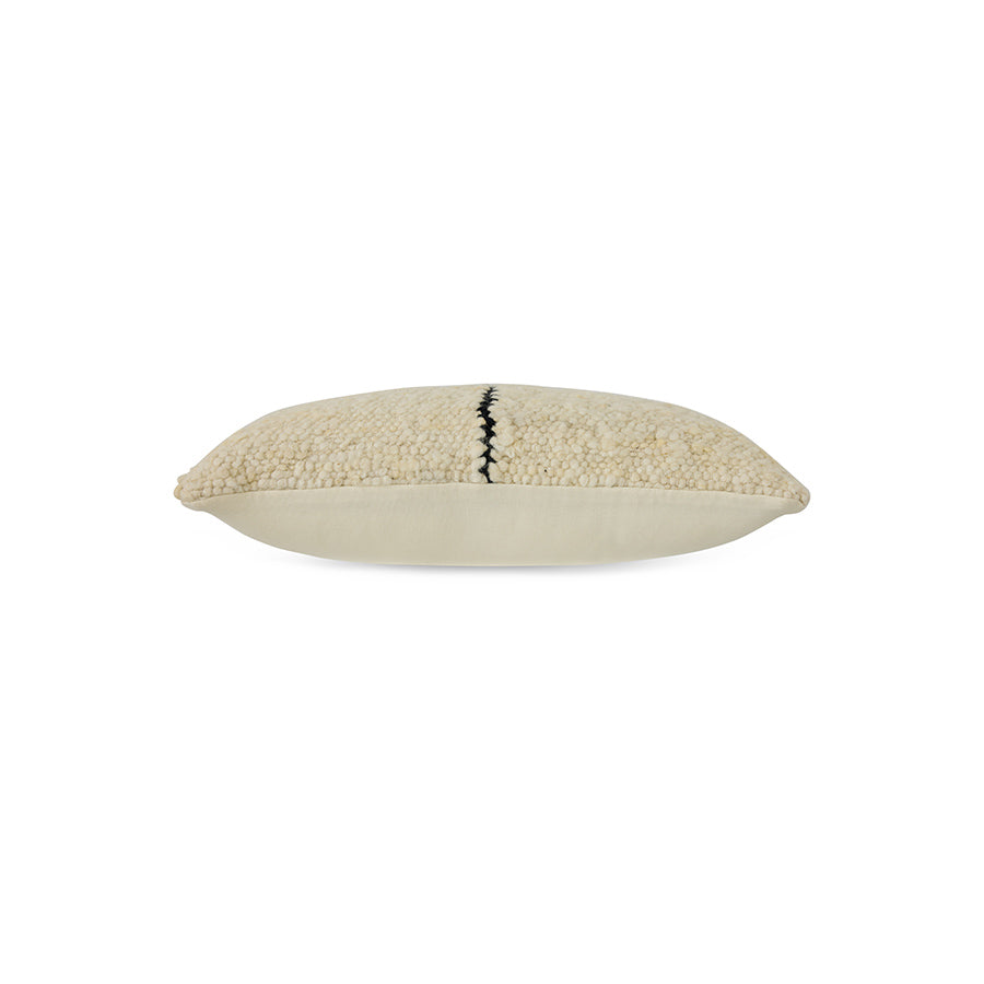 Natural Wool Striped Cushion by HKLIVING - 50x30cm Soft Wool & Cotton