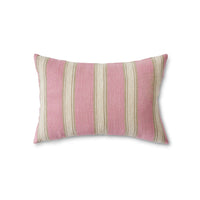 HKLIVING blush striped cushion 60x40cm, close-up of woven texture and vertical stripe detail
