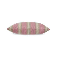 HKLIVING blush and cream striped cushion 60x40cm, styled in a calm neutral living room setting

