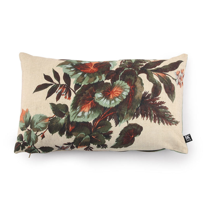 varigated plant leaves design on beige white background from hkliving decor