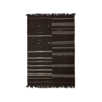 Striped Woolen Kelim Rug - Brown 150x240cm by HKLIVING