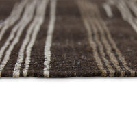 Striped Woolen Kelim Rug - Brown 150x240cm by HKLIVING