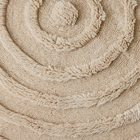 Cream Round Woollen Rug, 1.5m Diameter from HKLIVING