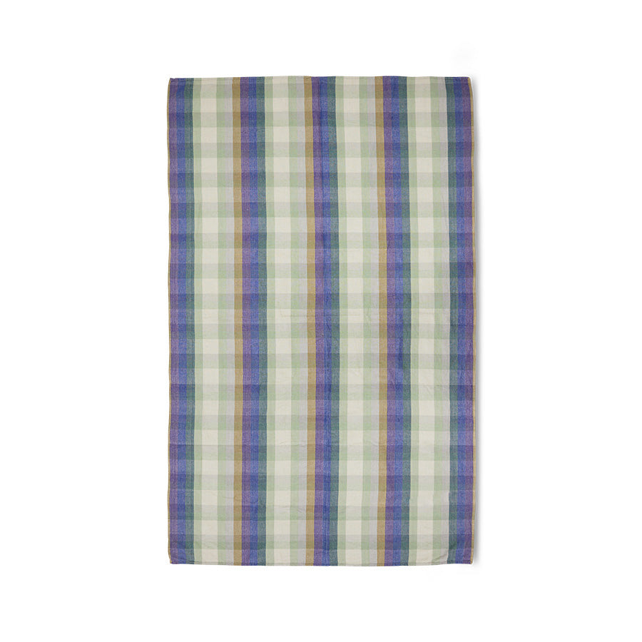 HKLIVING Vida Check Table Cloth - Mint Cobalt (140x220cm)
