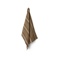 HKLIVING Vida Striped Tea Towels, 50 x 70cm - Sand Cream, Amber Grey
