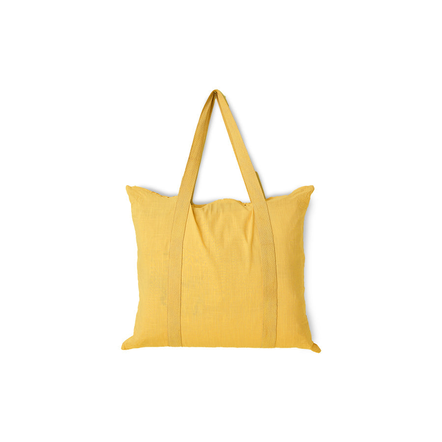 HKLIVING Bed Canopy - Golden Hour Yellow Cotton Draped Canopy (210x190x290cm)