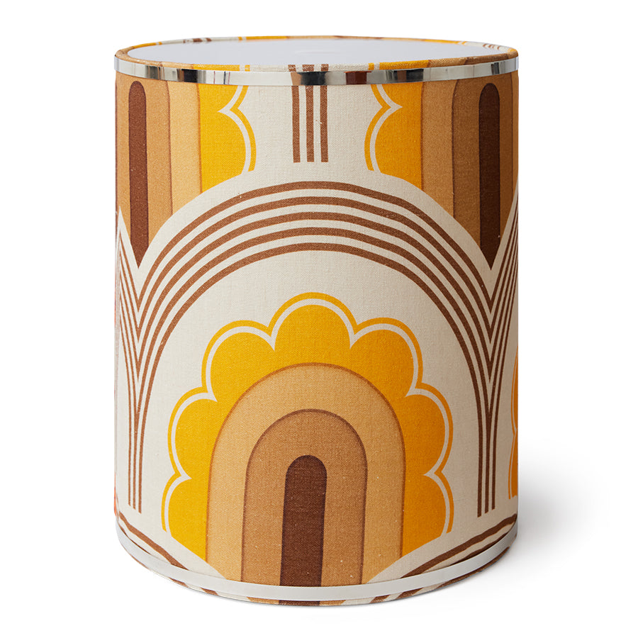 Lamp Shade, 70s Motif, Yellow Brown Orange, HKLIVING