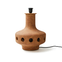 HKLIVING mud terracotta lamp base styled in a warm interior with textured statement shade