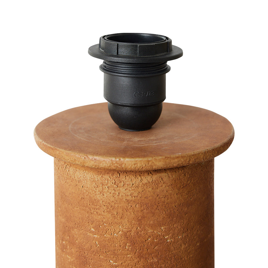 Terracotta Lamp Base in Mud 41.5cm by HKLIVING – Earthy Texture for Statement Lighting